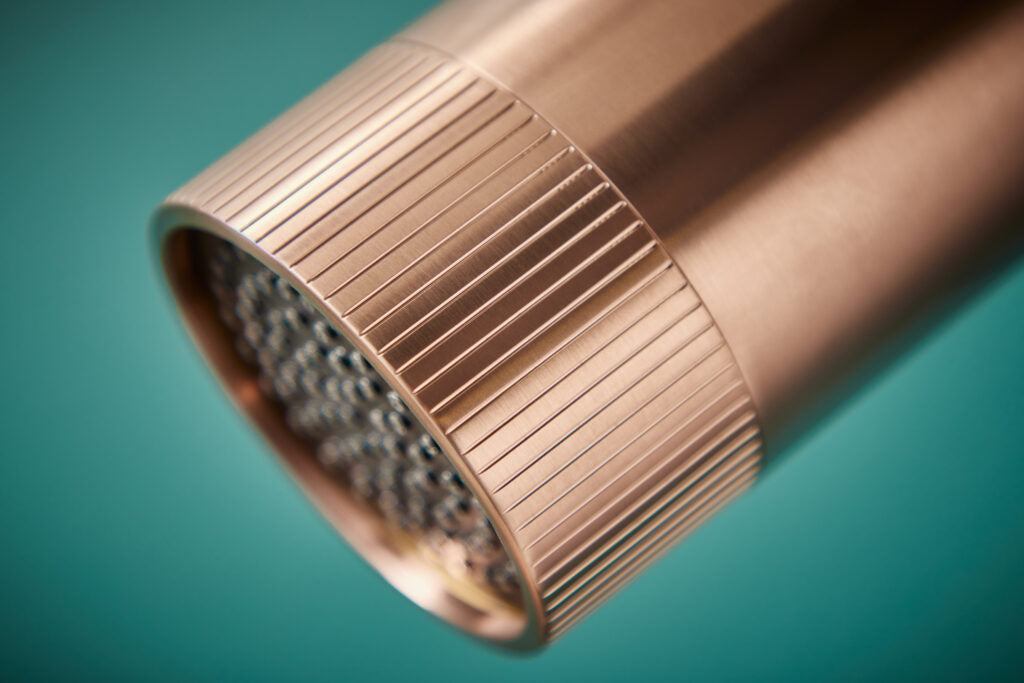 Core Spotlight Shower Head Brushed Brass