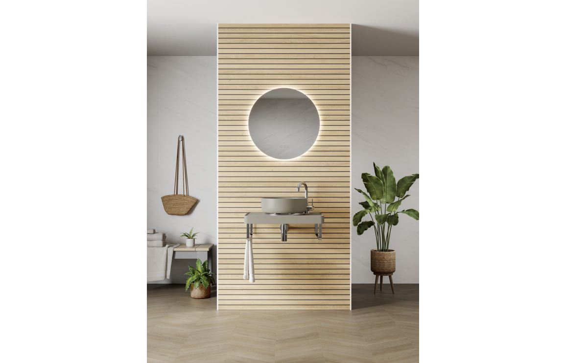 Abode Cava Round Basin Plinth - Chrome (plinth only)