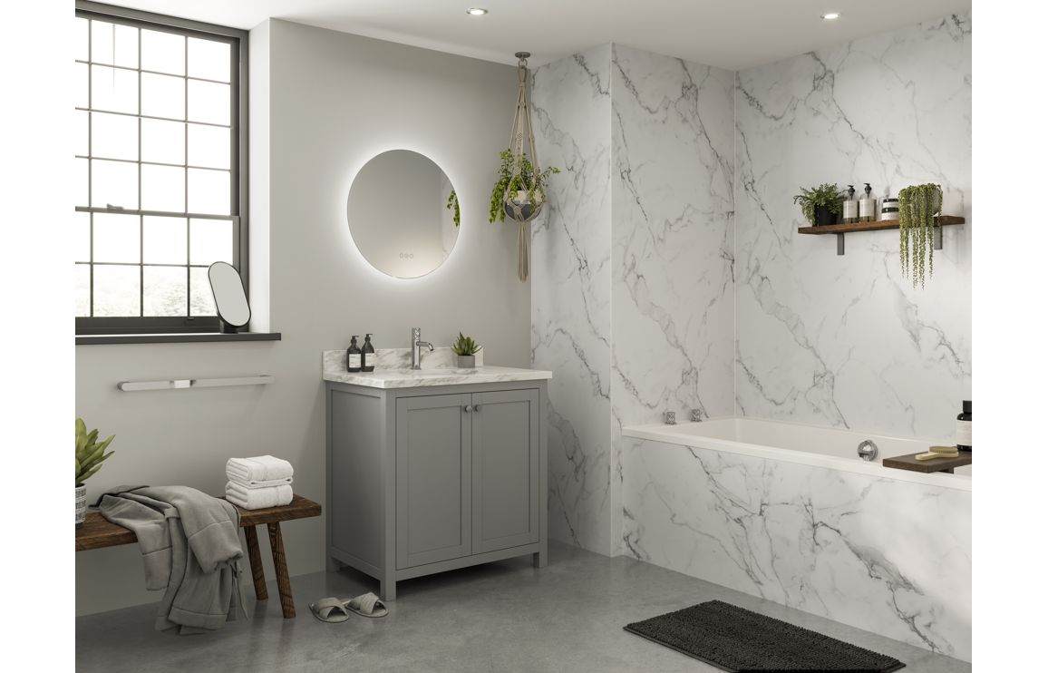 Abode Aruna 600mm Frameless Round LED Mirror