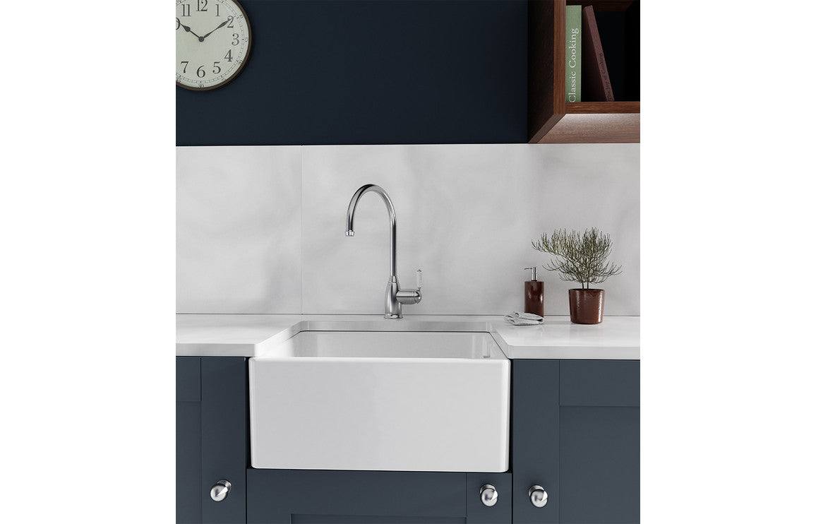 Abode New Belfast 1B Undermount Sink - White