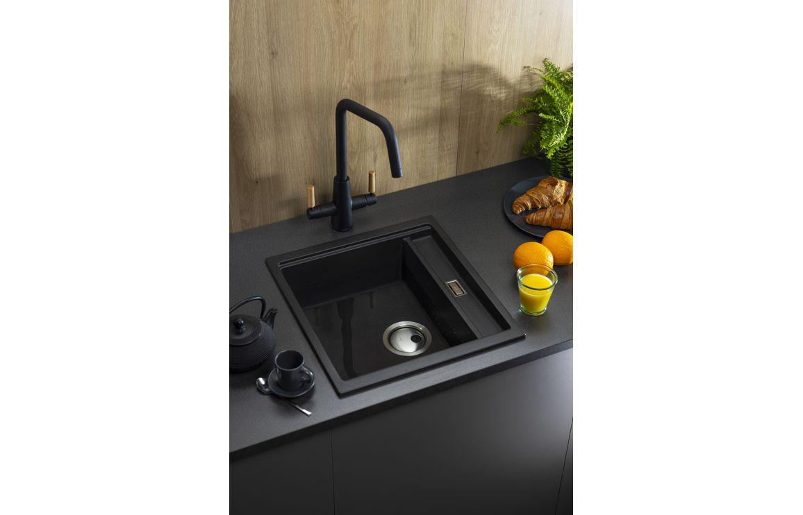 Abode Syncronist Compact 1.25B Inset/Undermount Sink - Metallic Black