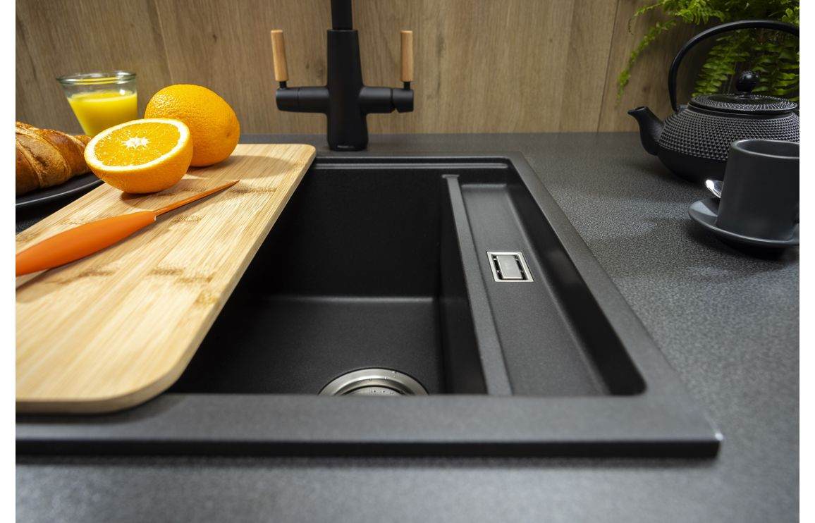 Abode Syncronist Compact 1.25B Inset/Undermount Sink - Metallic Black