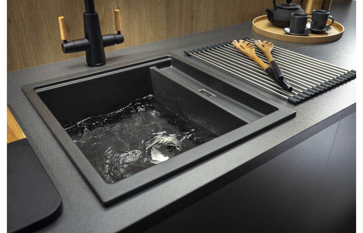 Abode Syncronist Compact 1.25B Inset/Undermount Sink - Metallic Black