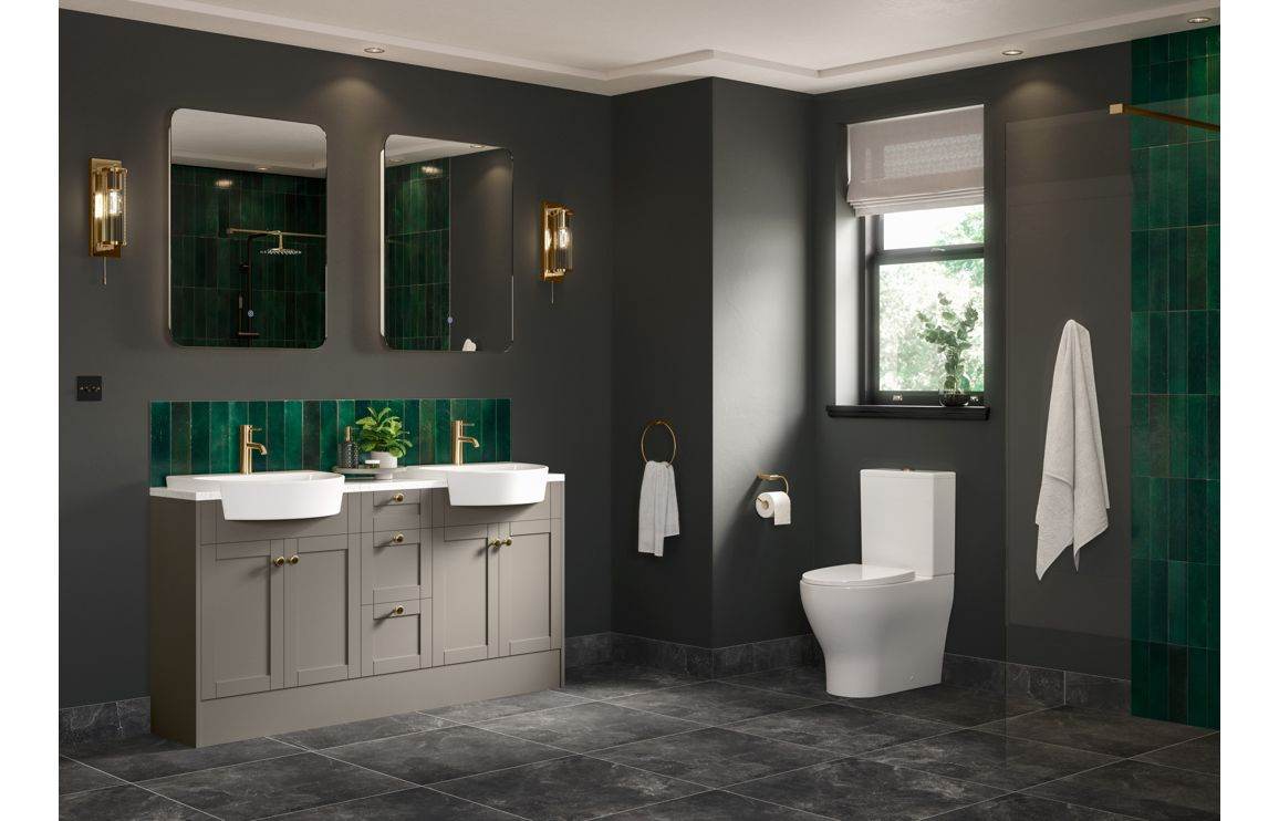 Lily Rimless Short Projection Close Coupled Part Shrouded WC & Soft Close Seat