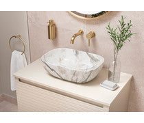 Align 600mm Wall Hung 1 Drawer Basin Unit & Worktop - Matt Cotton