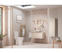 Align 600mm Wall Hung 1 Drawer Basin Unit & Worktop - Matt Cotton