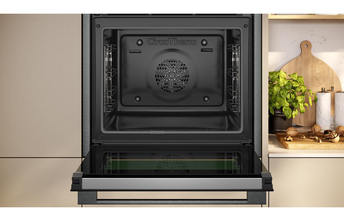 Neff N70 B24CR71G0B Single Pyrolytic Oven - Black w/Graphite Trim