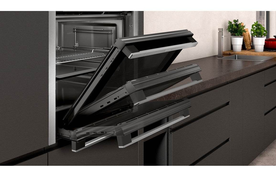 Neff N50 B3AVH4HH0B Single Slide & Hide Electric Oven w/Added Steam - St/Steel