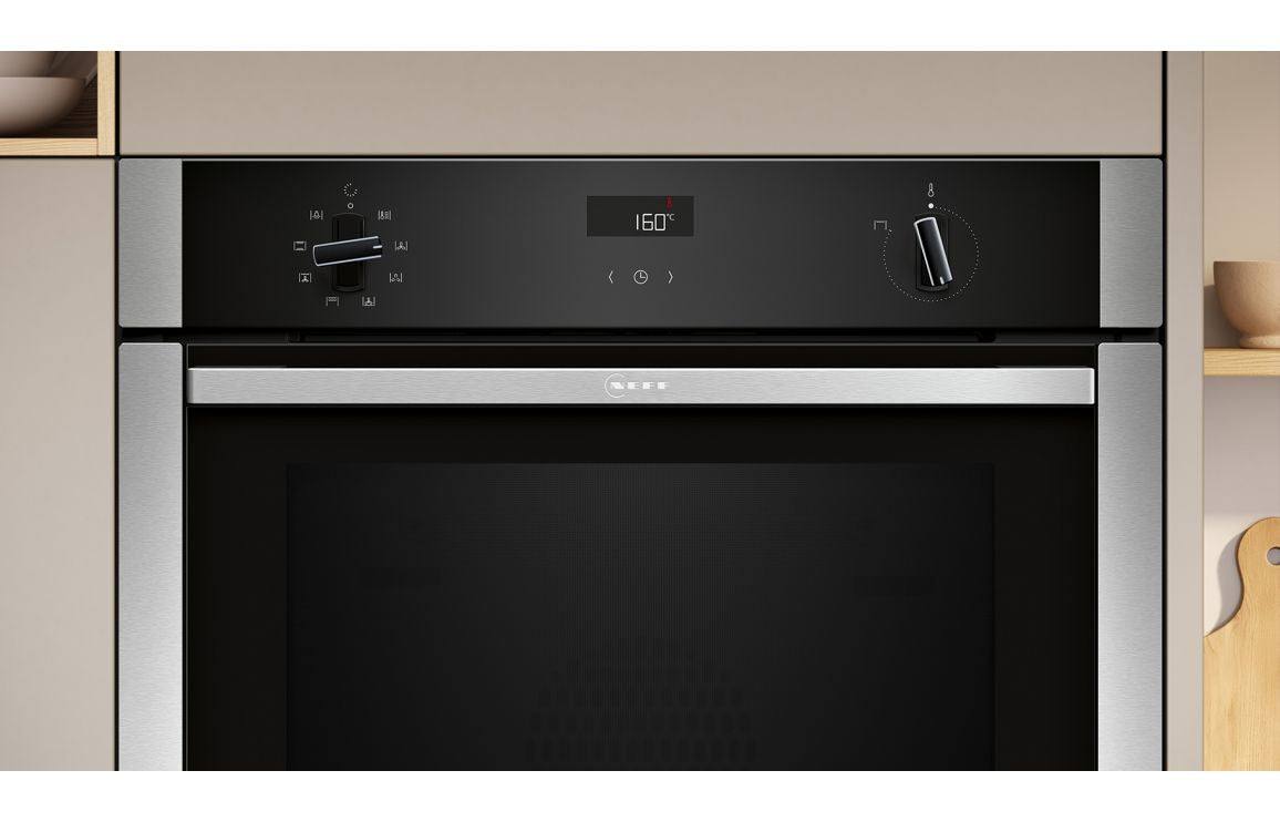 Neff N50 B4ACF1AN3B Single Slide&Hide® Electric Oven - St/Steel