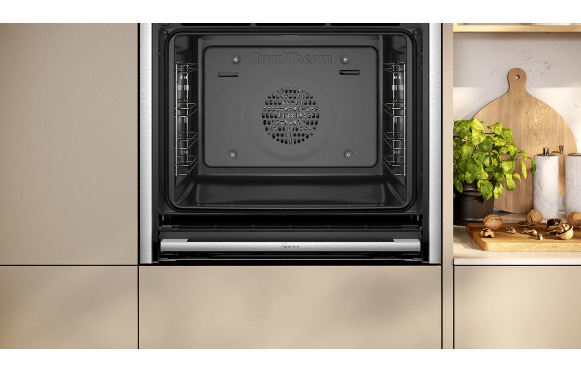 Neff N70 B54CR31N0B Single Slide & Hide Electric Oven - Black w/Steel Trim