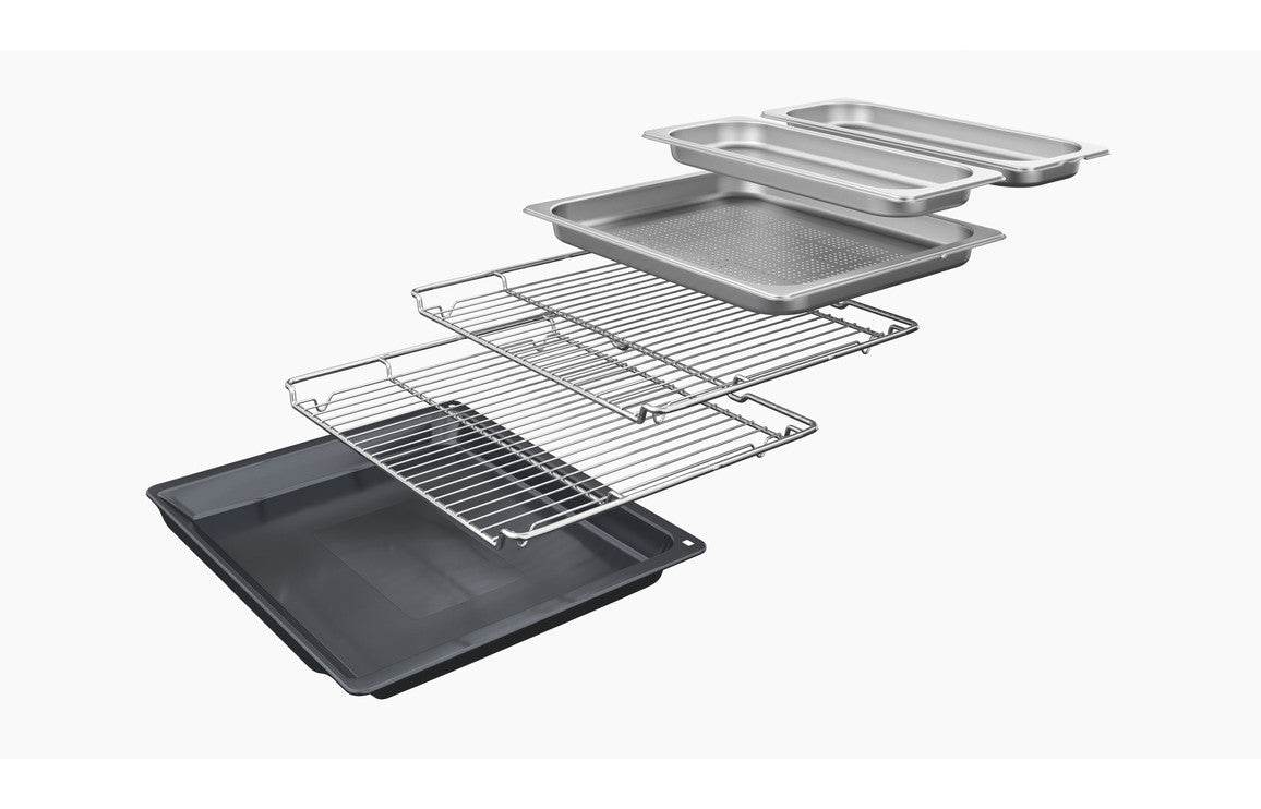 Neff N90 B64FT53G0B Single Slide & Hide Electric Oven w/Steam - Black w/Graphite Trim