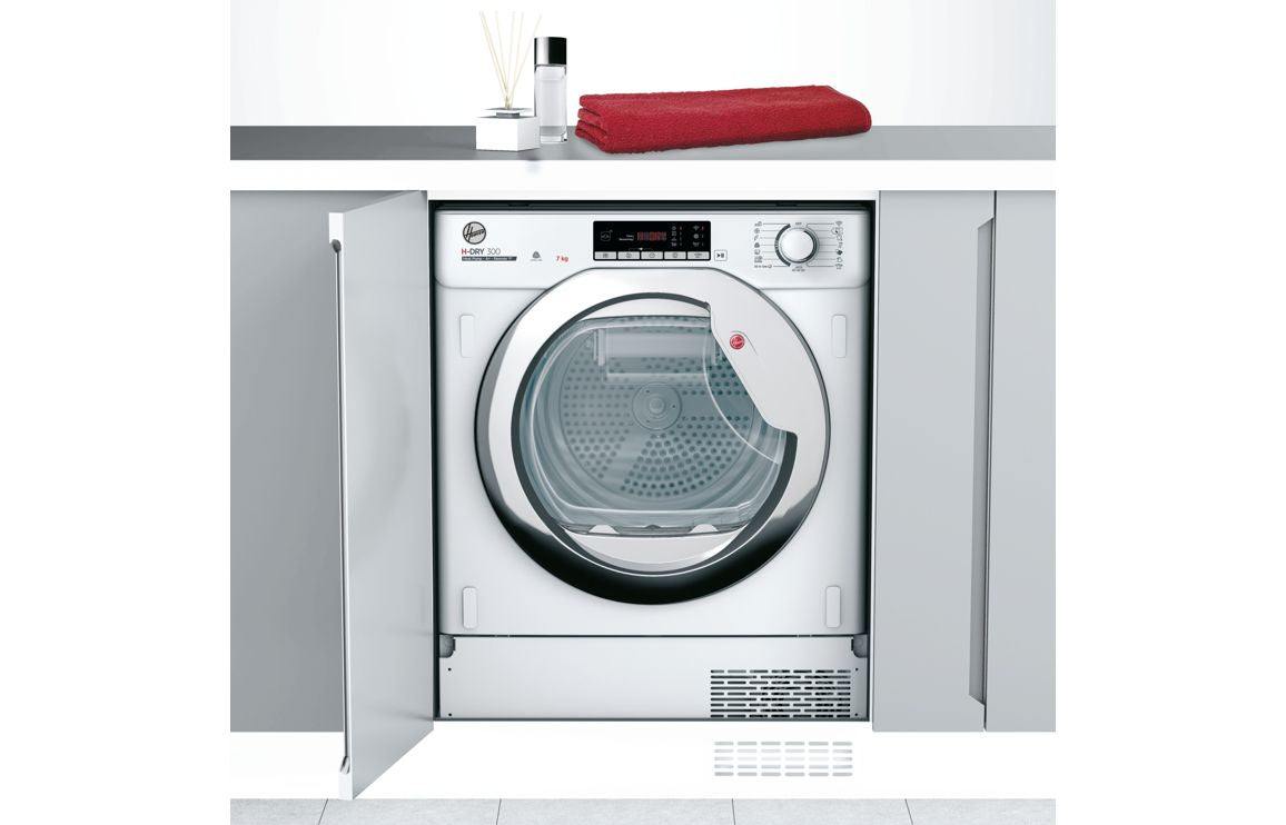 Hoover H500 BATD H7A1TCE-80 B/I 7kg Dryer - White w/Chrome Door