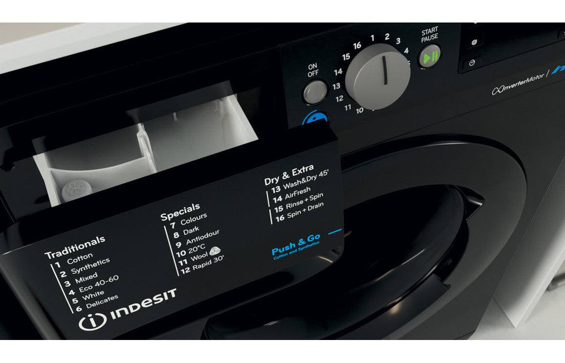 Indesit BDE 86436X B UK N F/S 8/6kg 1400rpm Washer Dryer - Black