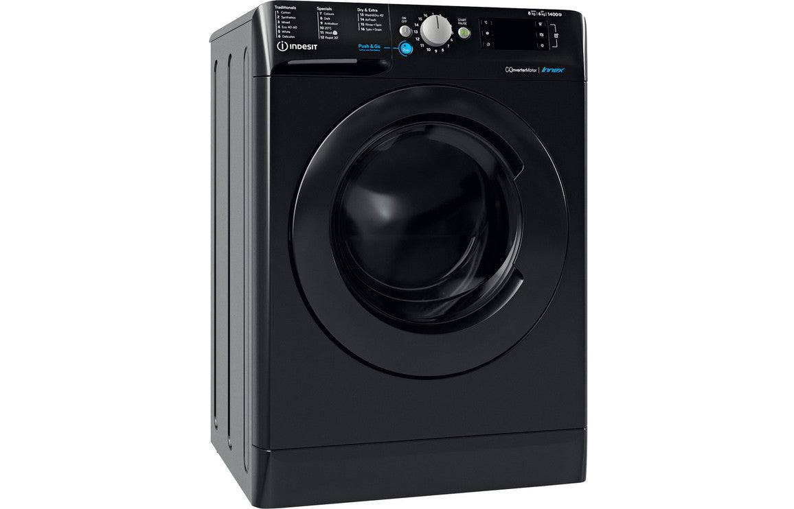 Indesit BDE 86436X B UK N F/S 8/6kg 1400rpm Washer Dryer - Black