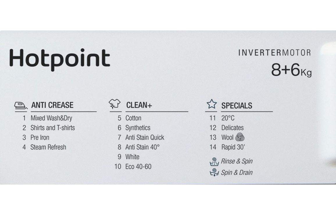 Hotpoint BI WDHG 861485 UK B/I 1400rpm 8/6kg Washer Dryer