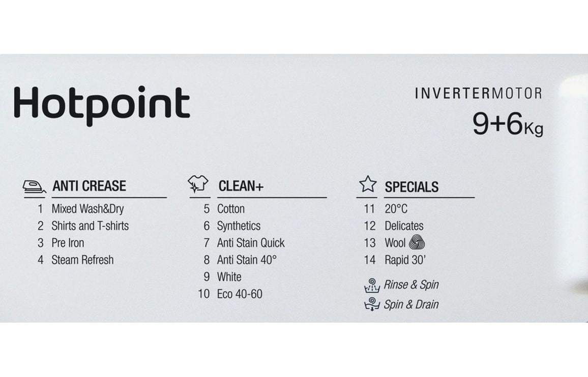 Hotpoint BI WDHG 961485 UK B/I 1400rpm 9/6kg Washer Dryer