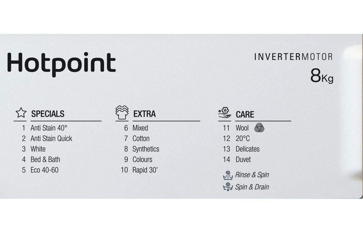 Hotpoint BI WMHG 81485 UK B/I 1400rpm 8kg Washing Machine