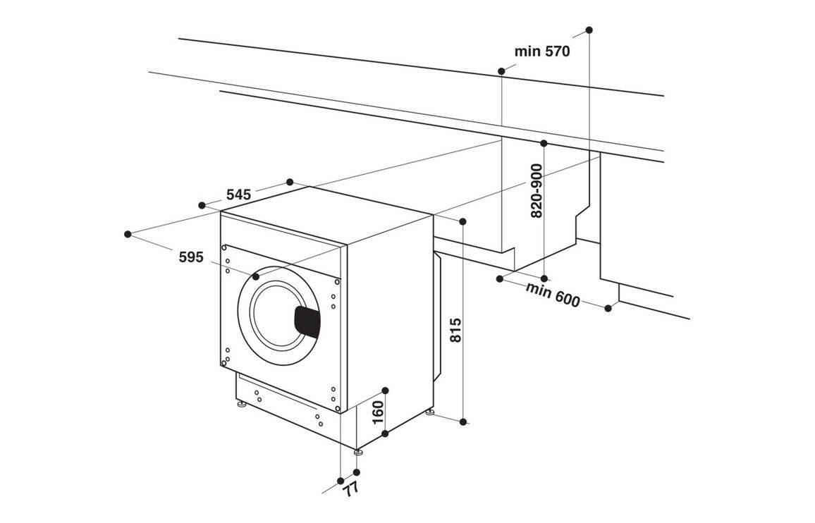 Whirlpool BI WMWG 81485 UK B/I 1400rpm 8kg Washing Machine