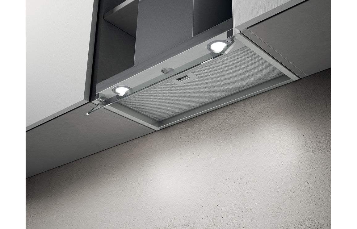 Elica Boxin Lux 120cm Integrated Hood - St/Steel & White Glass
