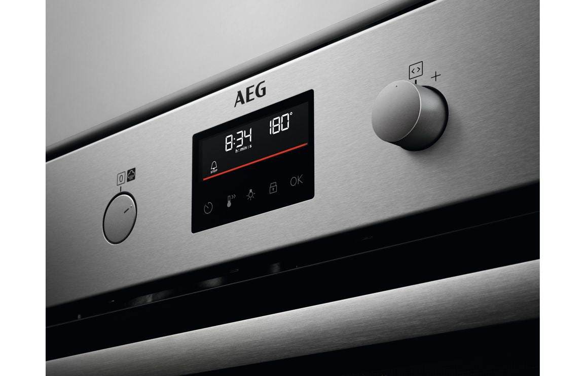 AEG BPK355061M Single Pyrolytic Oven w/Steam - St/Steel