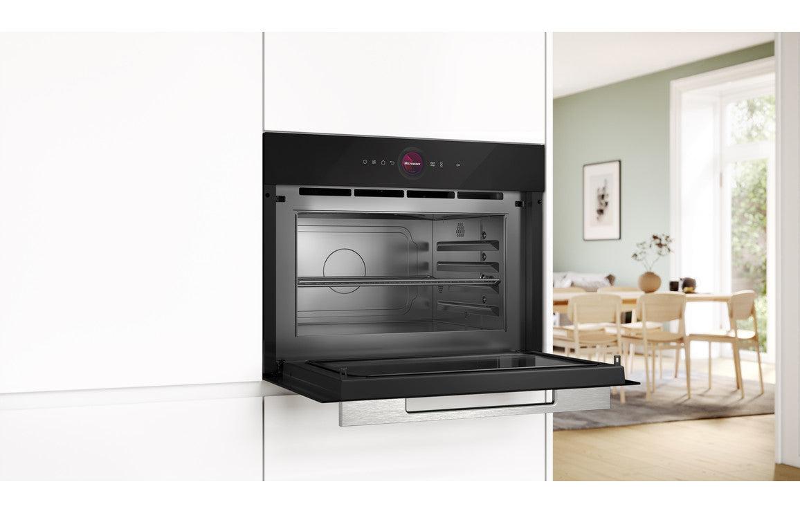 Bosch Series 8 CEG732XB1B B/I Compact Microwave & Grill - Black