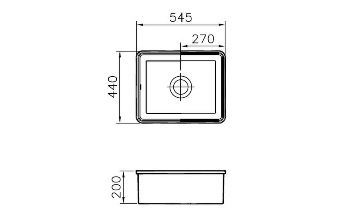 Prima 1B Undermount Ceramic Sink (