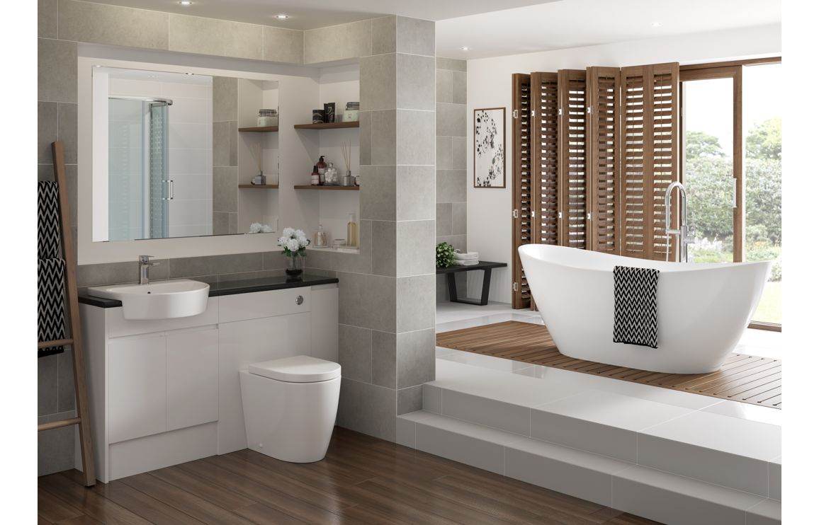 Cilantro Rimless Back To Wall WC & Soft Close Seat