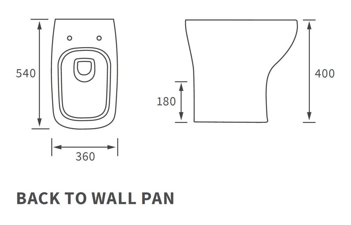 Laurus Back To Wall Comfort Height WC & Soft Close Seat