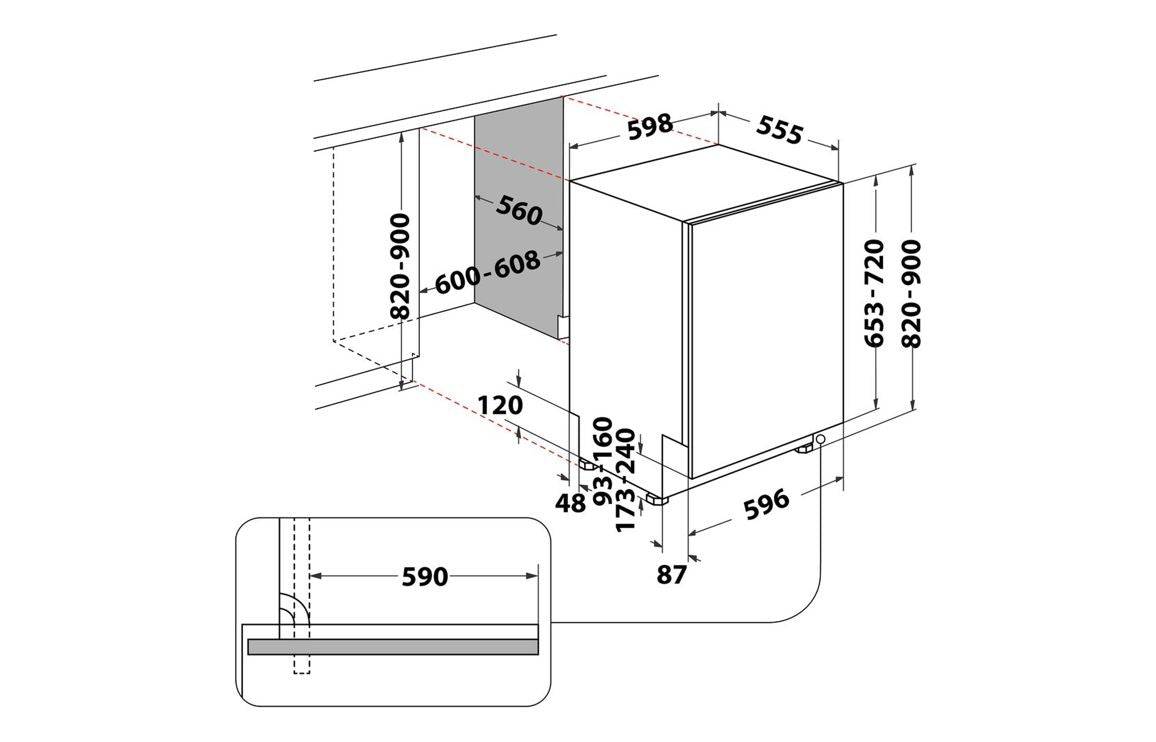 Indesit D2I HL326 UK F/I 14 Place Dishwasher