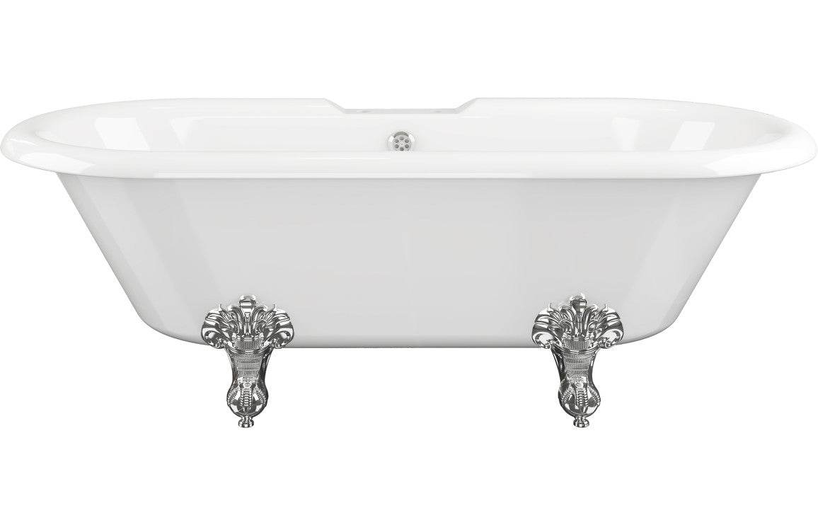 Richmond Freestanding 1690x740x620mm 2TH Bath w/Feet - Black/White