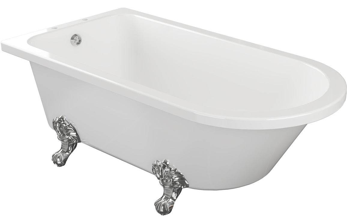 Clevedon Freestanding 1500x750x650mm 2TH Corner Bath w/Feet