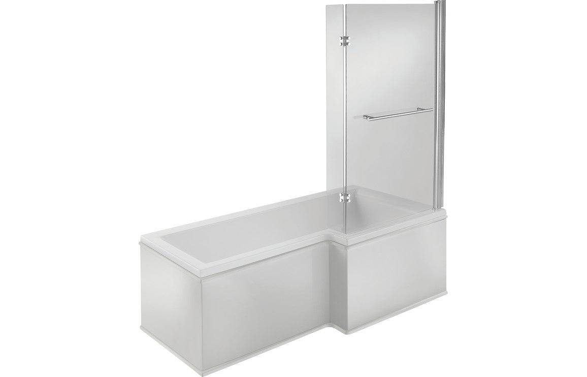 Navarre L Shape SUPERCAST 1700x850x560mm 0TH Shower Bath Pack (LH) or (RH)