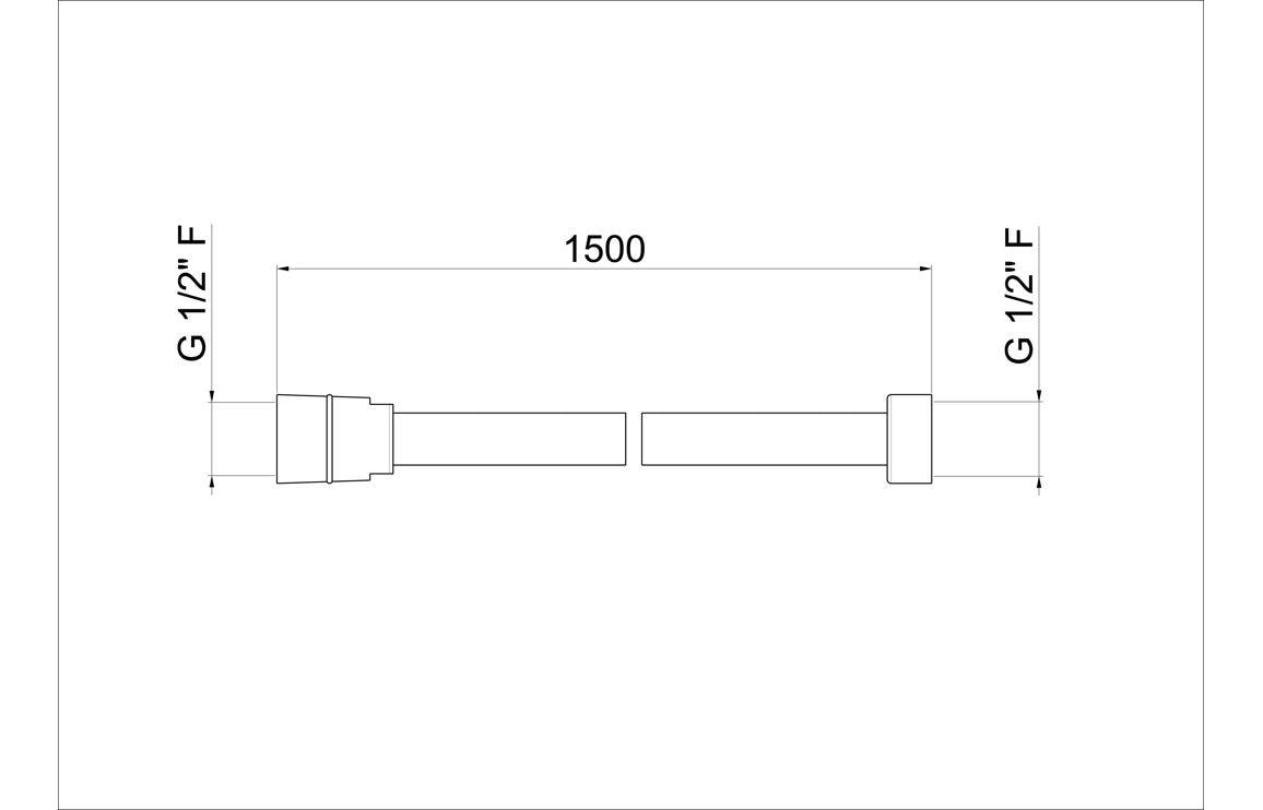 Vema Timea Black 1.5m PVC Hose