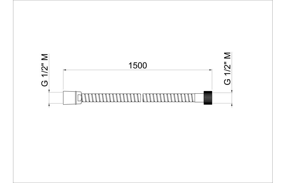 Vema Tiber 1.5m Hose - St/Steel