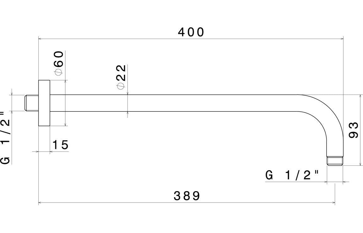 Vema Round 300/400mm Wall Arm