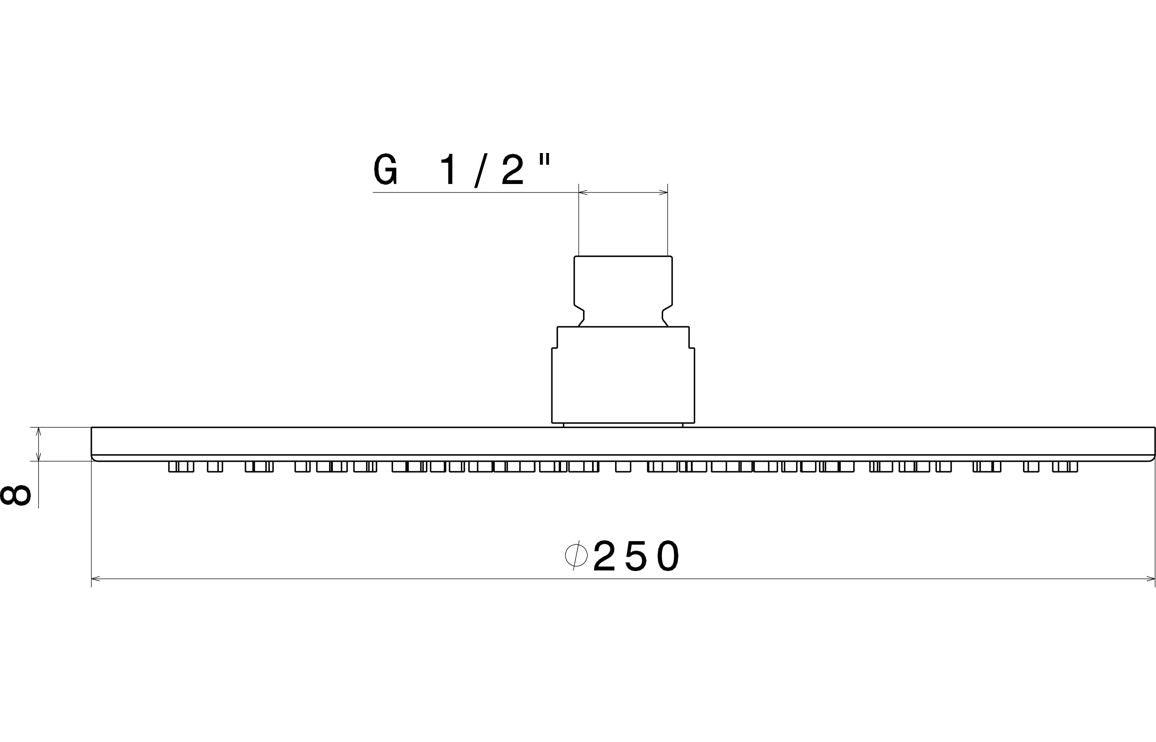 Vema 200/250/300mm Round Showerhead