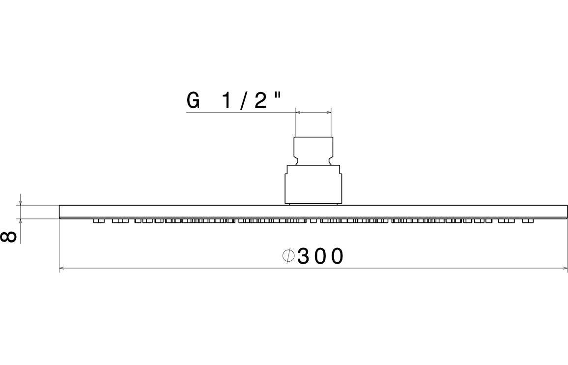 Vema 200/250/300mm Round Showerhead
