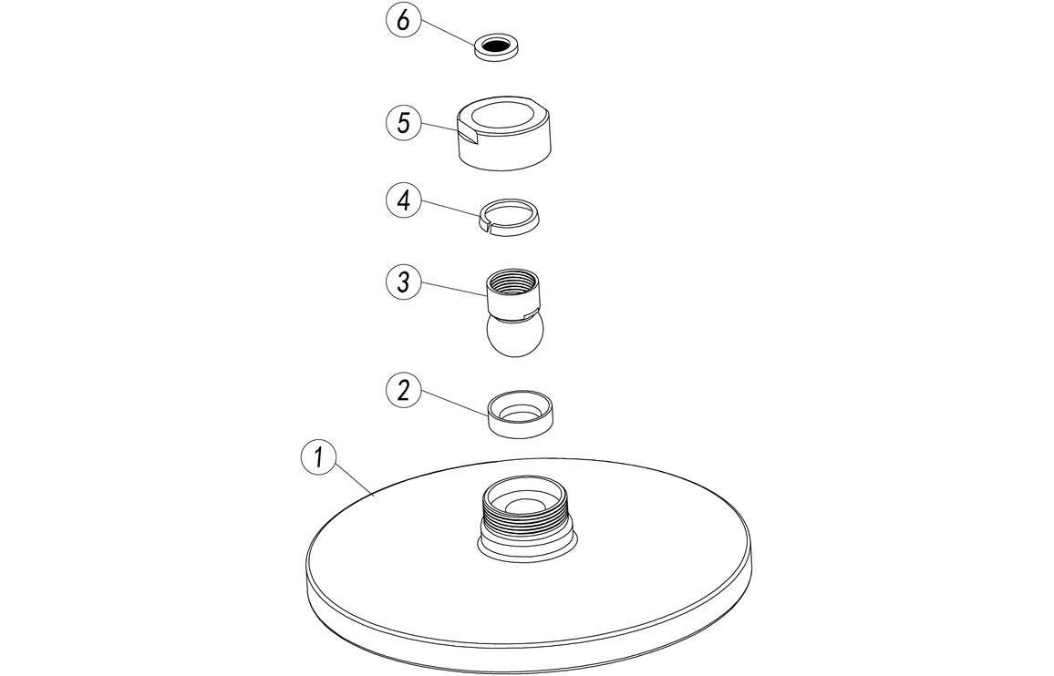 Aurora 200mm Round Showerhead - Chrome