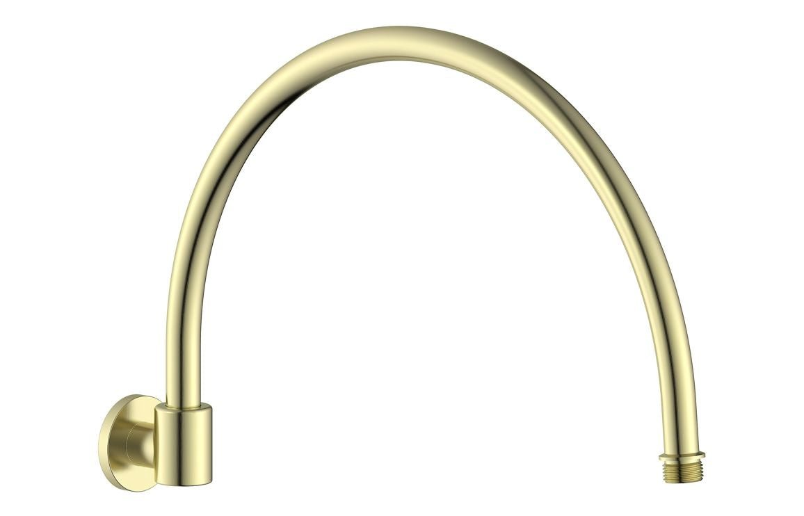 Berwick 365mm Traditional Round Shower Arm - Brushed Brass