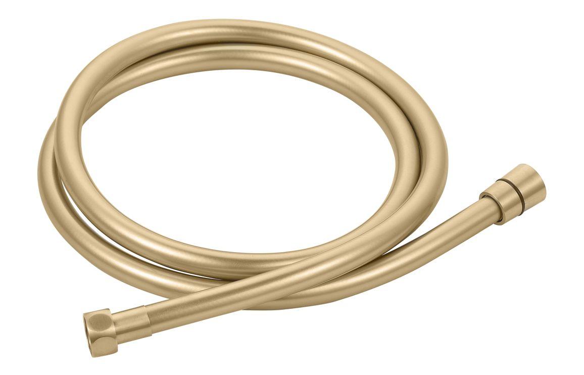 1.5m Easy Clean PVC Shower Hose - Brushed Brass