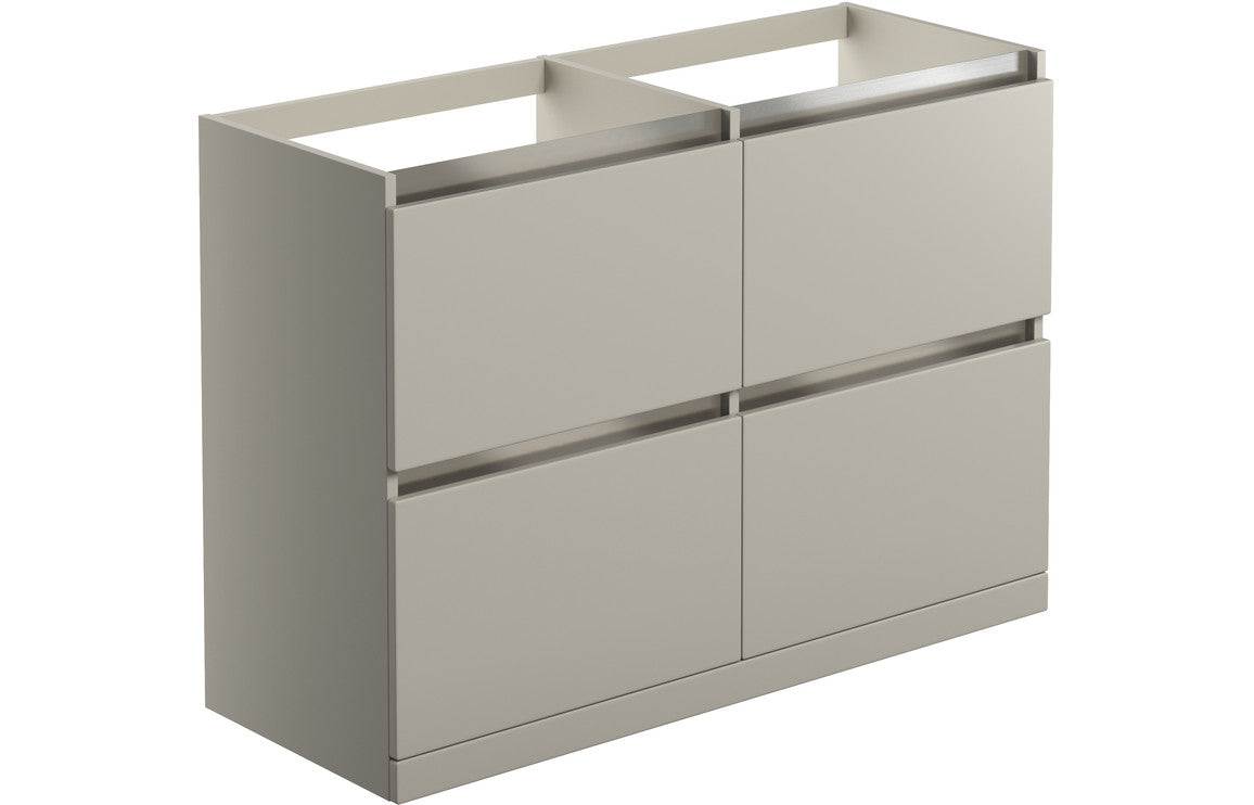 Carino 1200mm Floor Standing Basin Unit Run (No Top) - Matt Latte