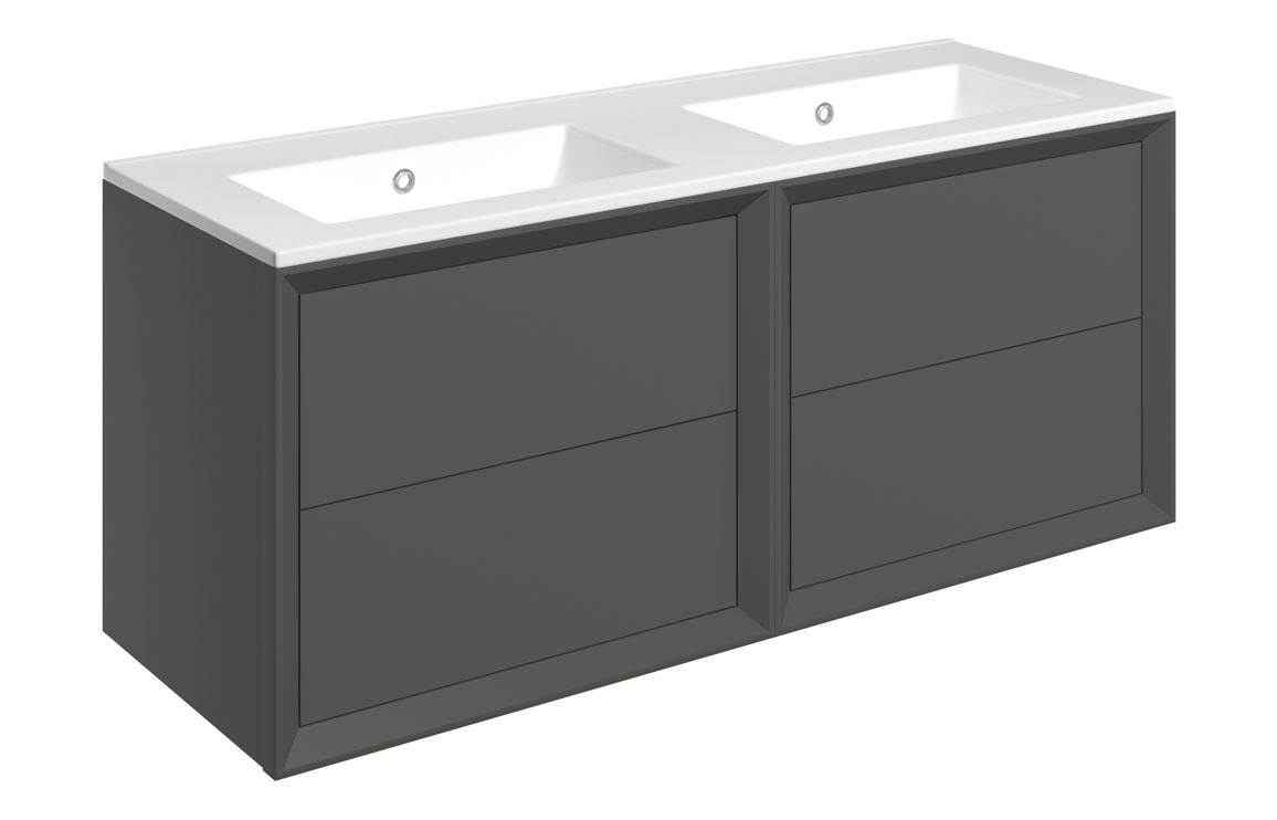 Push 1210mm Wall Hung 4 Drawer Basin Unit