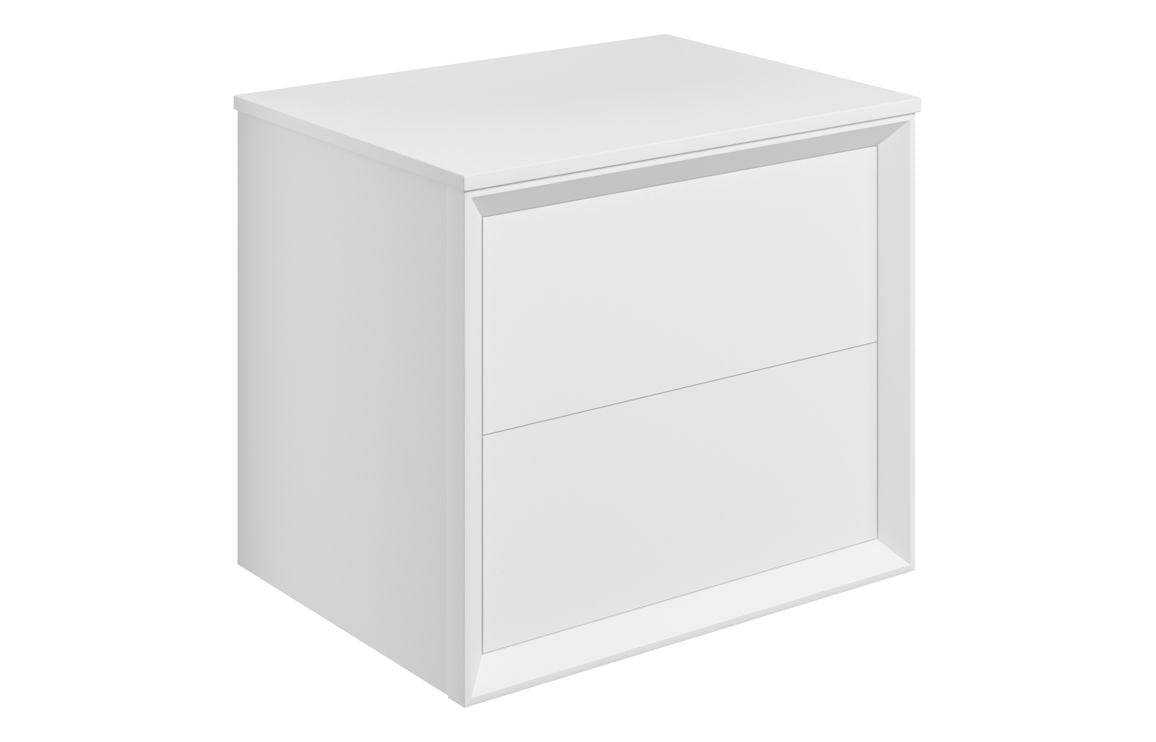 Push 610mm Wall Hung 2 Drawer Basin Unit