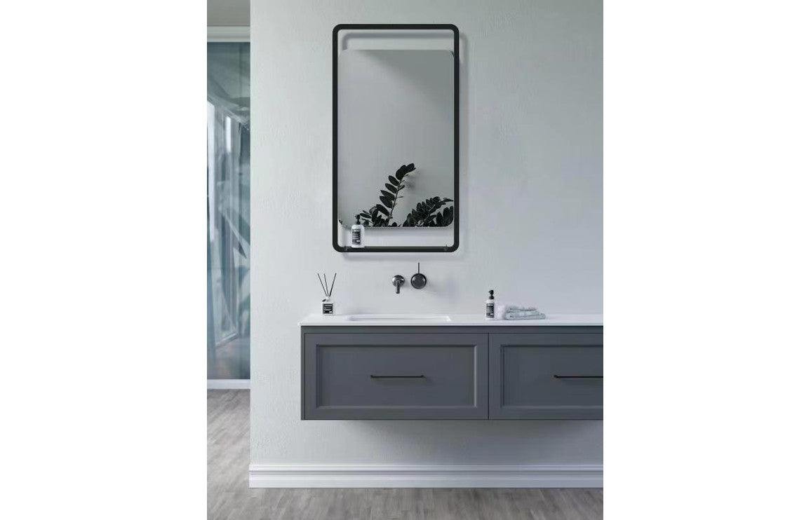 Sana 500mm Rectangle Mirror w/Shelf
