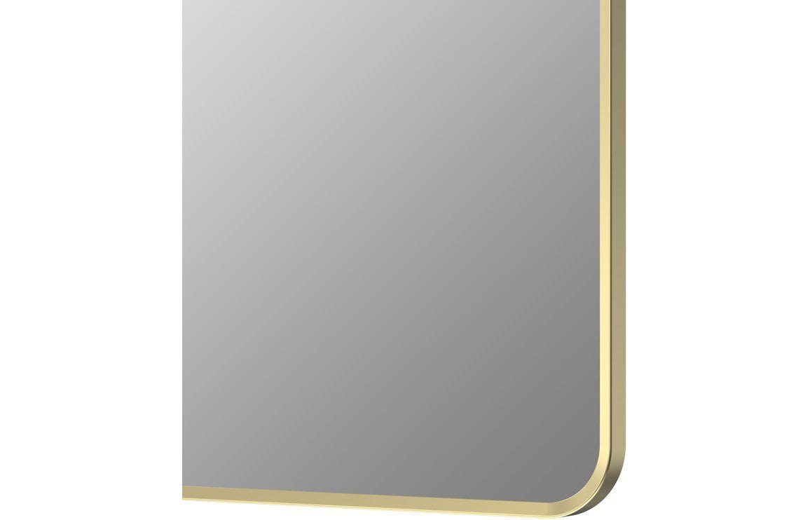 Kenji 600x800mm Rectangle Mirror - Brushed Brass