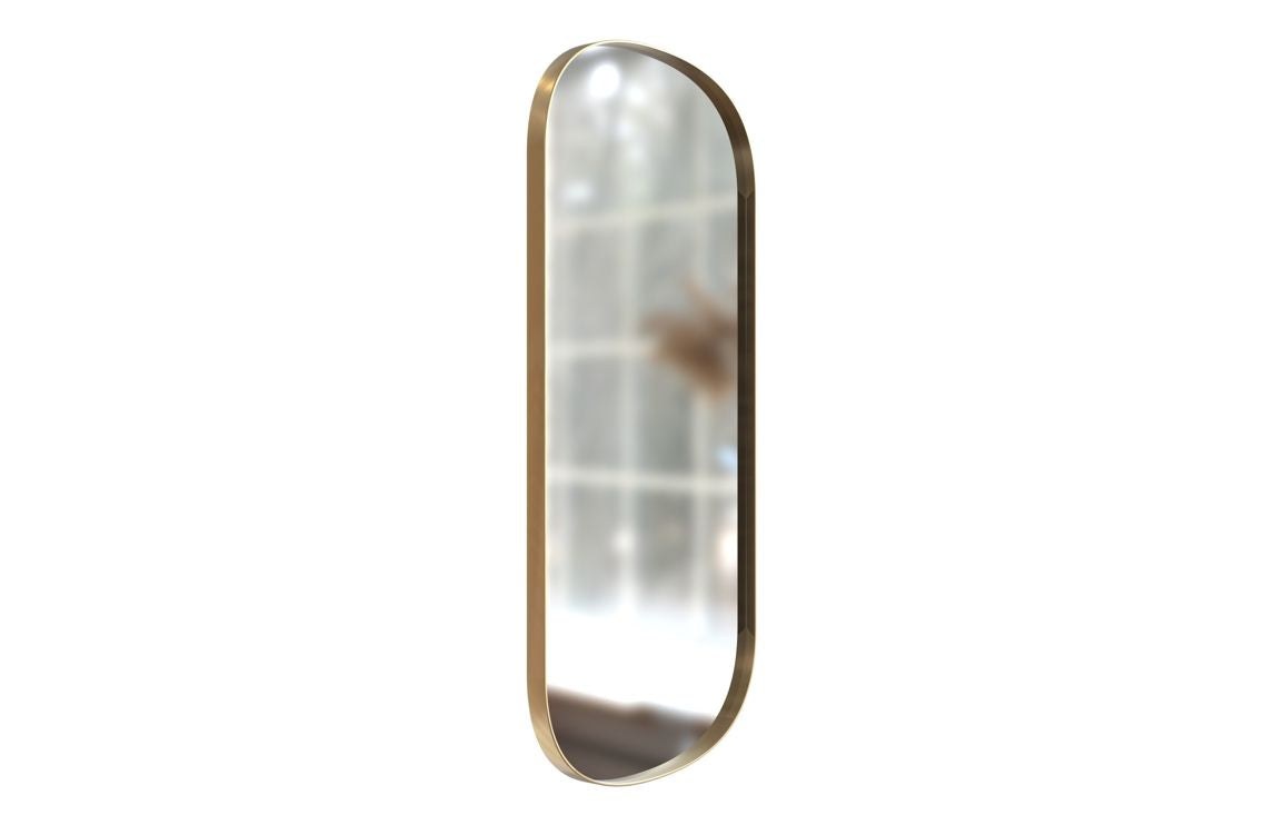 Kenji 800x400mm Oblong Mirror - Brushed Brass