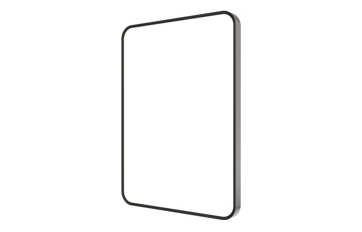 Frontier 500x700mm Rounded Front-Lit LED Mirror - Black