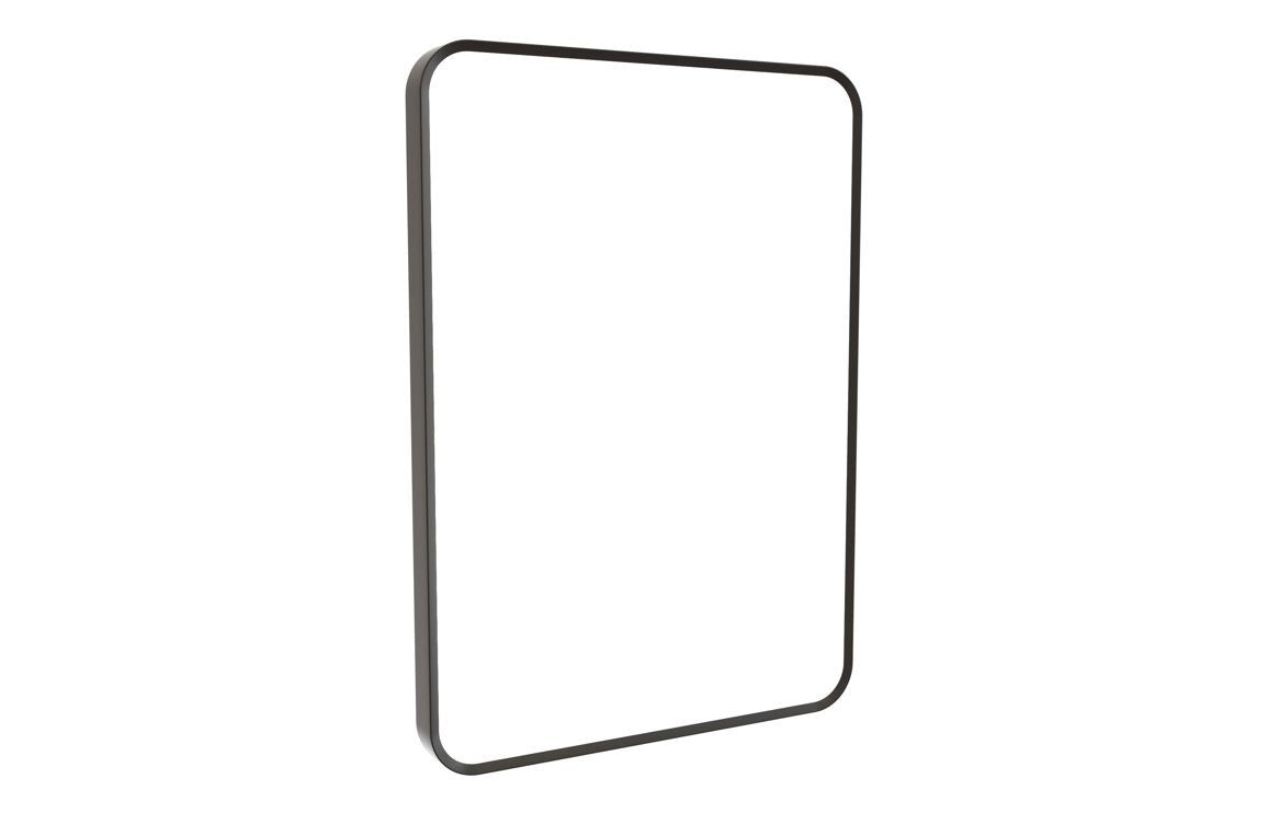 Frontier 500x700mm Rounded Front-Lit LED Mirror - Black