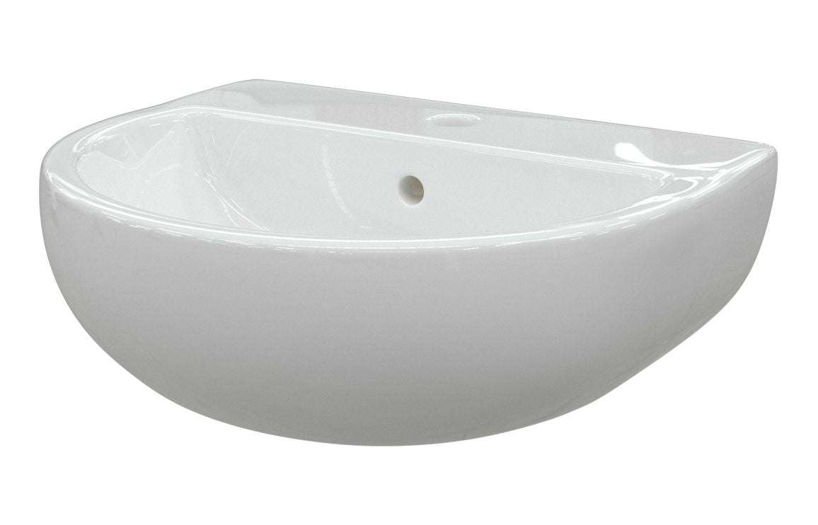 Tuscany 450x400mm 1TH Cloakroom Basin & Black Bottle Trap