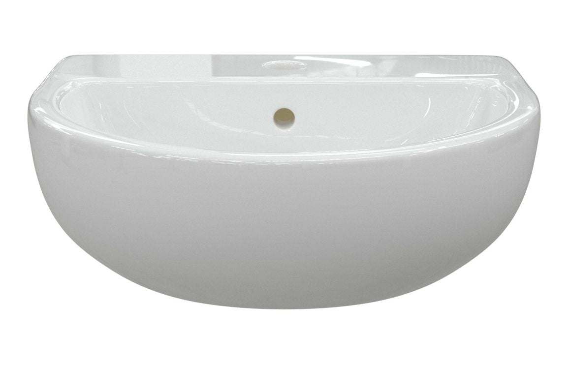 Tuscany 450x380mm 1TH Cloakroom Basin & Chrome Bottle Trap